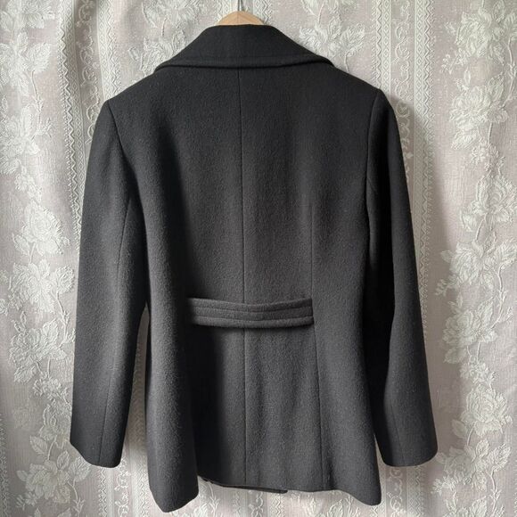 Jones New York Women's Black Wool Peacoat - Picture 3 of 8